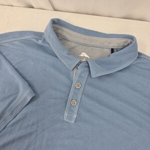 Tommy Bahama Men's Emfielder Short Sleeve Polo Shirt Light Blue Size 3XL Tencel.